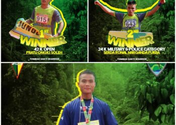 Keterangan Foto: Tiga Prajurit TNI AD Yonif 122 Tombak Sakti Raih Prestasi Gemilang Jungle Run Bukit Lawang(28/5/22)