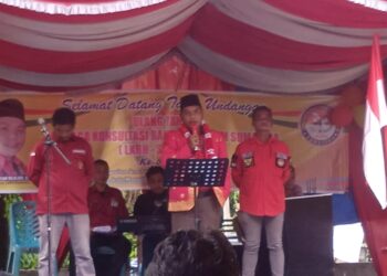 Ketua LKBH Sumatera Parlaungan Silalahi SH Saat memberikan sambutan
