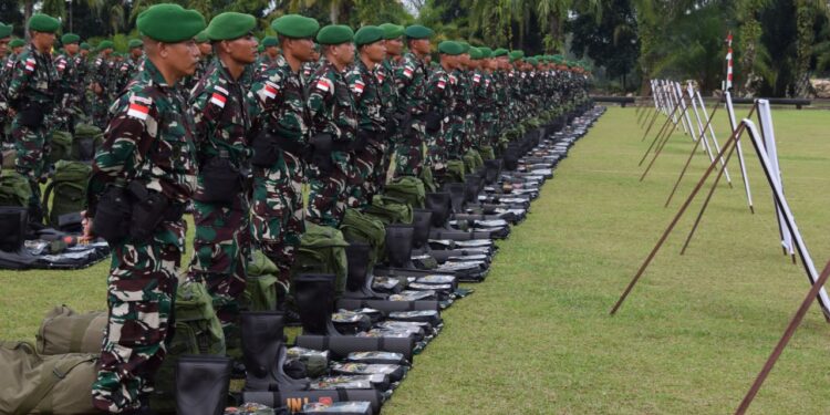 Keterangan Foto: Sebanyak 450 Personil Satgas Pamtas RI - PNG