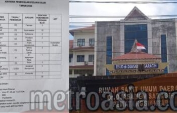 foto: Kolase Foto Loker dan Gedung RSUD Djasamen Saragih(dok/MA/f. Andre)