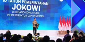 Foto : Presiden Jokowi dihadapan para hadirin Gapensi. Rabu(31/07/2024)