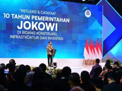 Foto : Presiden Jokowi dihadapan para hadirin Gapensi. Rabu(31/07/2024)