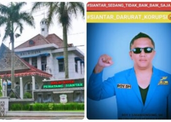 Ket foto: Kolase foto, Roy Yanto Simangunsong SH dan Balai Kota Pematangsiantar(Ist)