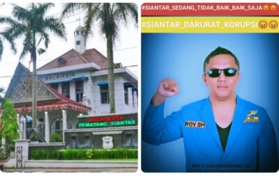 Ket foto: Kolase foto, Roy Yanto Simangunsong SH dan Balai Kota Pematangsiantar(Ist)