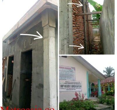 Di SMP Negeri 5 Birem Bayeun Ada Proyek Siluman dan Terkesan Asal Jadi