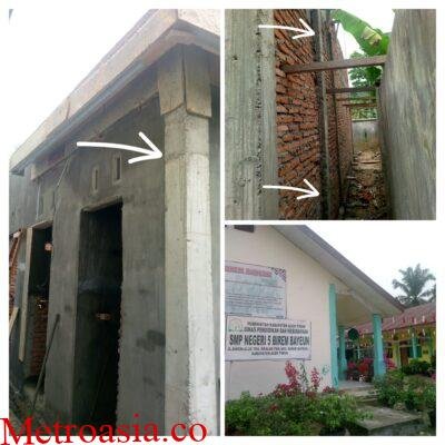 Di SMP Negeri 5 Birem Bayeun Ada Proyek Siluman dan Terkesan Asal Jadi
