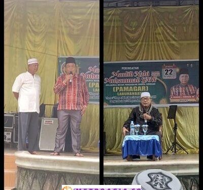 Pamagar Labuhanbatu Peringati Maulid Nabi, Zulkarnain Siregar Ajak Meneladani Sifat Nabi Muhammad Saw