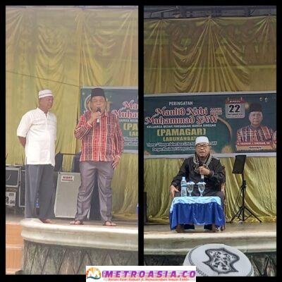 Pamagar Labuhanbatu Peringati Maulid Nabi, Zulkarnain Siregar Ajak Meneladani Sifat Nabi Muhammad Saw