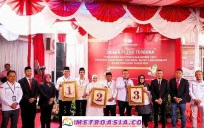 KPU Labuhanbatu Pengundian dan Penetapan Nomor Urut Paslon Bupati dan Wakil Bupati