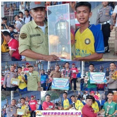 SMKN 1 Rantau Utara Juara Turnamen Trophy Bergilir Ketua Yayasan Universitas Labuhanbatu Cup-2 tahun 2024