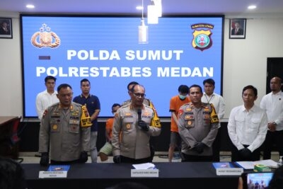 Foto: Kapolrestabes Medan Kombes Gidion Arif Setyawan bangga melihat anggota Narkoba Polrestabes Medan mengungkap kasus peredaran gelap narkoba jenis sabu dan pil ekstasi di Medan, Senin (28/10/2024).