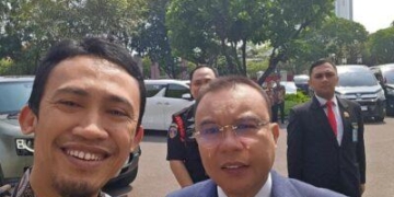 Foto : Sekjend DPP Bara JP dr.Reagen bersama Ketua Harian Partai Gerindra Prof.Dr. S.Dasco, SH, MH,(ost)