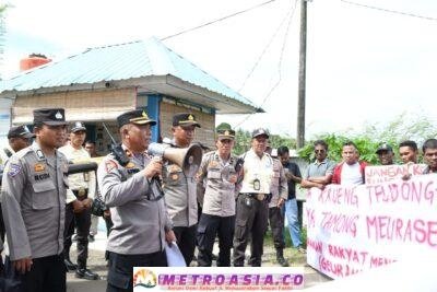 Kabag Ops Polres Aceh Timur Mediasi Pengunjuk Rasa dengan Perusahaan