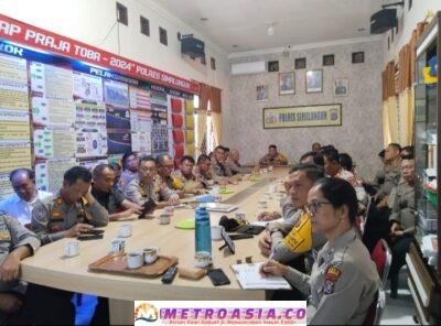 Kapolres Simalungun Ikuti Rapat Virtual Program Makan Bergizi Gratis