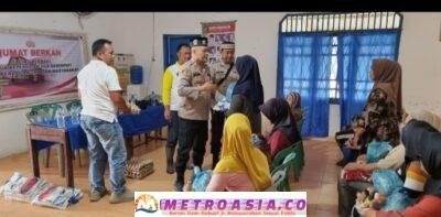 Tunjukan Kepedulian Terhadap Masyarakat Kurang Mampu, Polsek Perdagangan Salurkan Bantuan Sembako