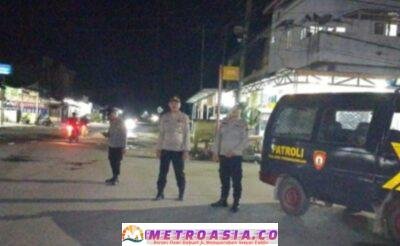Cegah Gangguan Kantibmas di Bulan Ramadhan, Polsek Perdagangan Melaksanakan Patroli