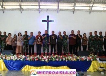 Kalapas Pematang Siantar Terima Kunjungan Danrem 022/PT, Ibadah Bersama WBP