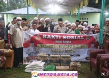 Bersilaturahmi Dengan Toko Agama, Kapolres Simalungun Bansos di Pesantren