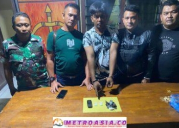 Dibantu Koramil, Polsek Bosar Maligar Tangkap Pengedar Sabu Asal Asahan