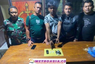 Dibantu Koramil, Polsek Bosar Maligar Tangkap Pengedar Sabu Asal Asahan