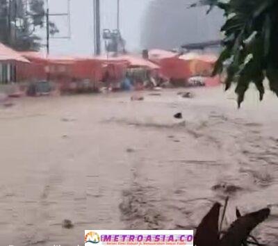 Parapat Banjir, Polres Simalungun Lakukan Pengalihan Arus Lalu Lintas