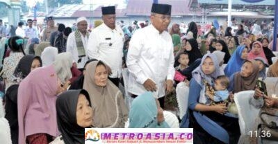 Lakukan Safari Ramadhan di Masjid Al-Ikhlas Kompleks Perumnas Kelurahan Kerasaan I, Bupati Simalungun Beriteraksi Dengan Anak-anak