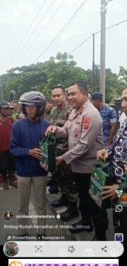 Pererat Sinergitas, Polri Dan TNI Berbagi 3000 Takjil Kepada Masyarakat