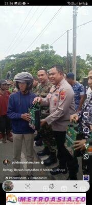 Pererat Sinergitas, Polri Dan TNI Berbagi 3000 Takjil Kepada Masyarakat