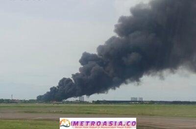 Gudang Penampung Limbah di Tangerang Terbakar, Runway 3 Bandara Saekarno – Hatta Ditutup Sementara