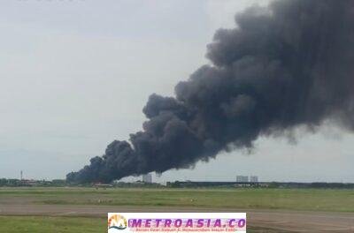 Gudang Penampung Limbah di Tangerang Terbakar, Runway 3 Bandara Saekarno – Hatta Ditutup Sementara