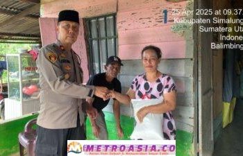 Polsek Tanah Jawa Salurkan Bantuan Sembako Dalam Program “Jumat Berkah”