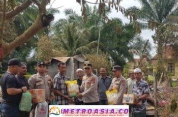 Peduli Dengan Korban Kebakaran, Kapolsek Pante Bidari Berikan Bantuan