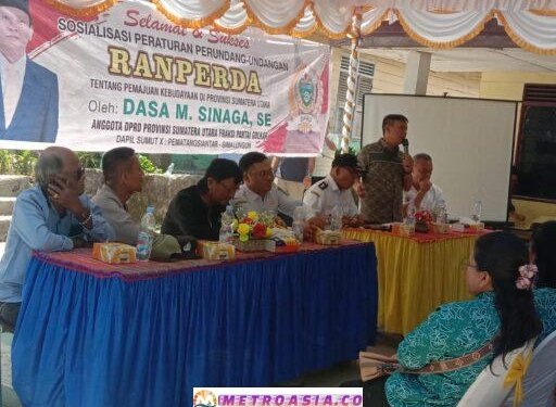 Anggota DPRD Provinsi, Dasa Sinaga Menggelar Sosialisasi Pemajuan Kebudayaan