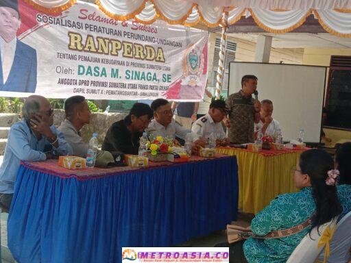 Anggota DPRD Provinsi, Dasa Sinaga Menggelar Sosialisasi Pemajuan Kebudayaan