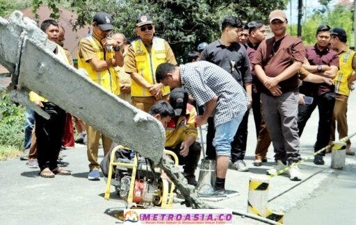 Bupati Simalungun Tinjau Pelaksanaan Rekontruksi Jalan