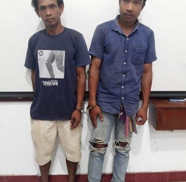 Dua Pelaku Pencurian TBS di PTPN-4 Bah Jambi Diamankan Polres Simalungun