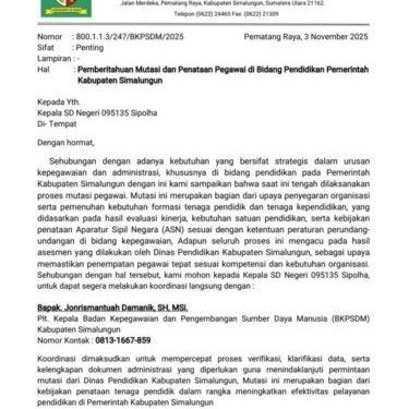 Menanggapi Isu Surat Edaran Palsu Dari BKPSDM Kabupaten Simalungun,  Plt. Kepala BKPSDM Buat Sanggahan