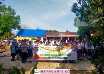 Polsek Perdagangan Gelar Polri Goes to School, Edukasi Siswa SMP Bahaya Narkoba dan Keselamatan Berlalu Lintas
