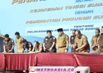 Bupati Simalungun Tantatangani MoU Terkait Penguatan Integritas Pelaksanaan Pidana Kerja Sosial Bagi Pelaku Tipiring