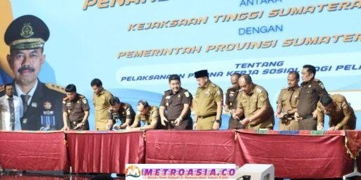 Bupati Simalungun Tantatangani MoU Terkait Penguatan Integritas Pelaksanaan Pidana Kerja Sosial Bagi Pelaku Tipiring