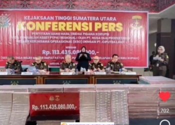Kejati Sumut Kembali Terima Uang Kerugian Negara Rp 113 M Dari Penjualan Aset PTPN 1