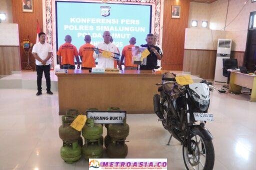 Reskrim Polres Simalungun Ungkap Sindikat Pencuri Tabung Gas: 4 Pelaku Diringkus, 112 Tabung Diamankan