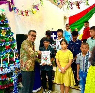 PTPN IV Regional II Kebun Bah Birung Ulu Rayakan Natal Oikumene dan Santuni 26 Anak Yatim