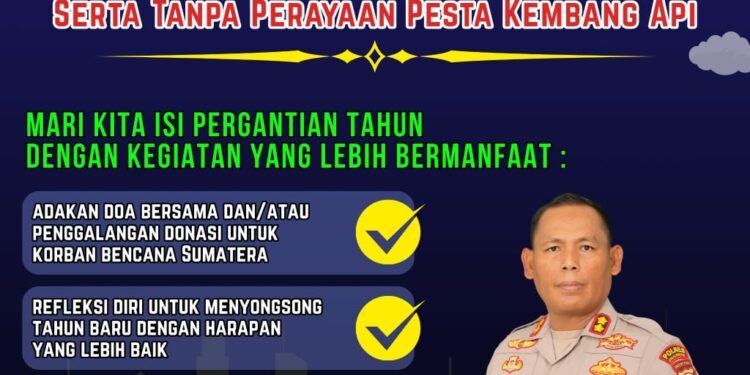 Kapolres Simalungun Imbau Warga Sambut Tahun Baru 2026 dengan Tertib, Tanpa Kembang Api dan Perbanyak Kegiatan Positif