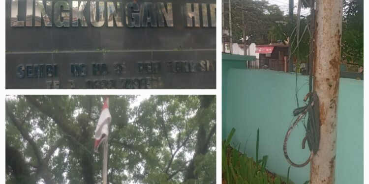 Miris Dengan Tali Bendera di Dinas Pematangsiantar Pakai Tali Plastik