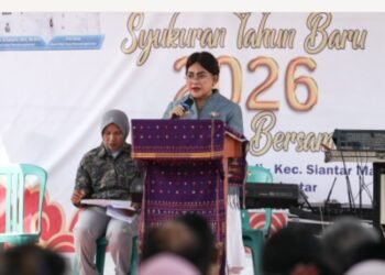 Ketua TP PKK Kota Pematangsiantar Ny Liswati Wesly Silalahi SH MKn menghadiri Syukuran Tahun Baru dan 2026 dan Doa Bersama