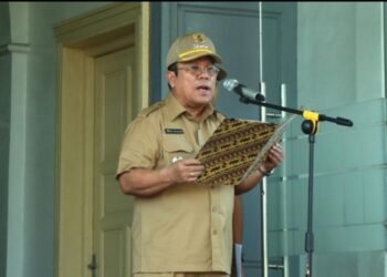 Wali Kota Pematangsiantar Wesly Silalahi SH MKn memimpin Apel Pagi Perdana di Tahun 2026