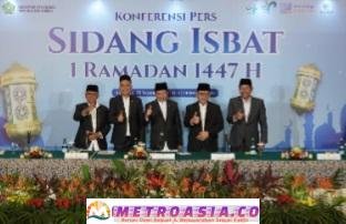 Pemerintah Tetapkan 1 Ramahdan 1447 H Jatuh Pada Kamis 19 Februari 2026