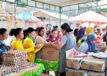 Gerakan Pangan Murah Dishanpangkan Simalungun Diserbu Warga di Kota Wisata Parapat
