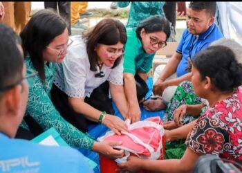 Wujut Kepedulian, Ny Liswati Wesly Silalahi Santuni Warga Korban Kebakaran Rumah